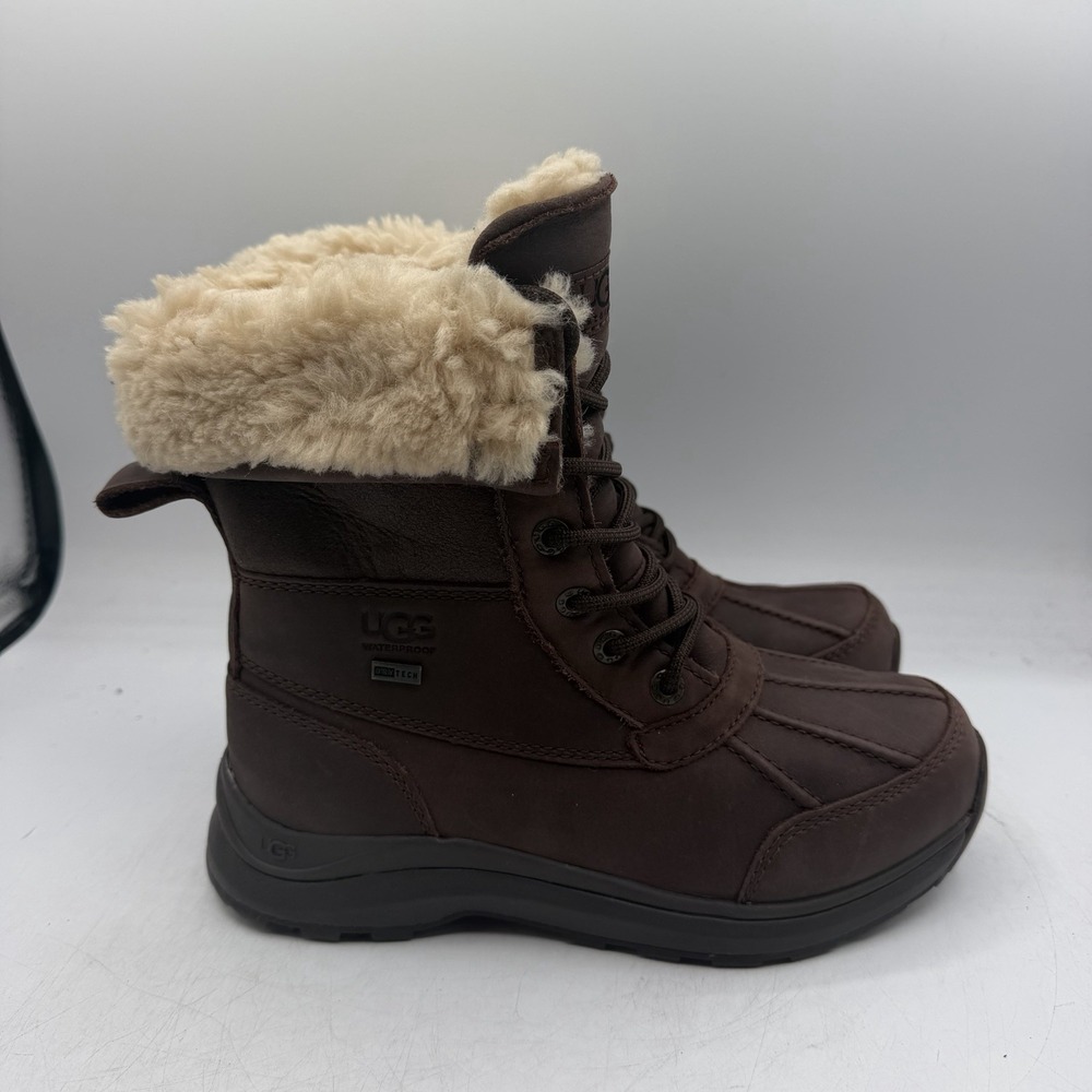 UGG Adirondack III Boots Womens Sz 5 Distressed Burnt Cedar Leather 1158511